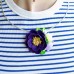 Set handmade pandantiv și cercei cu accente mov