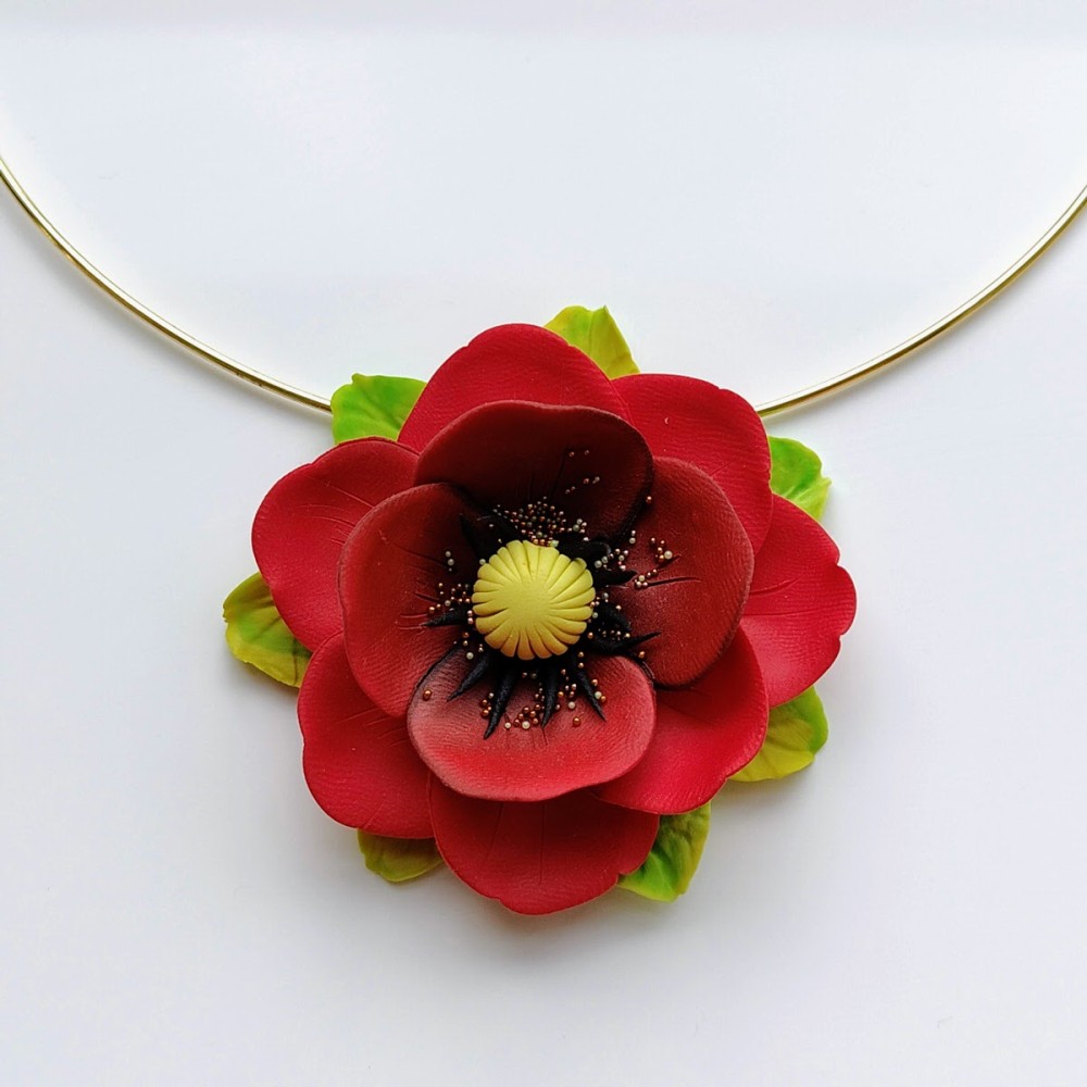 Set Handmade Flori de Mac – Accesorii Elegante Inspirate din Natură