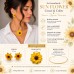 Set Floarea Soarelui Handmade – Cercei și Pandantiv Elegant pentru Femei | HM Sofia