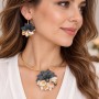 Set Bijuterii Handmade – Black chrysanthemum