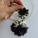 Set handmade pandantiv și cercei verde smarald