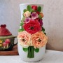 Cadou handmade: vaza cu flori din lut polimeric (fimo)