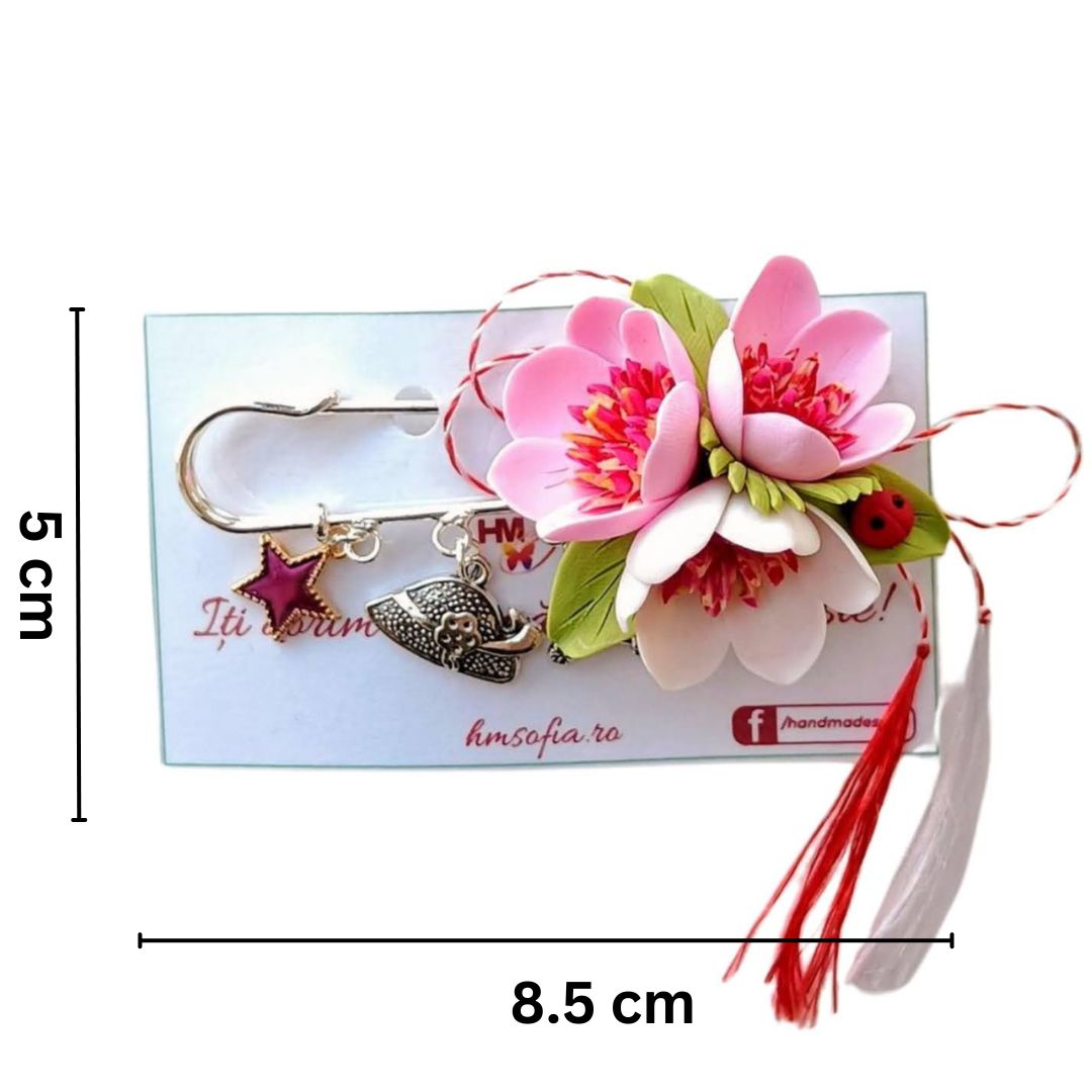 Martisor Brosa - Buchet Flori de mar, Handmade
