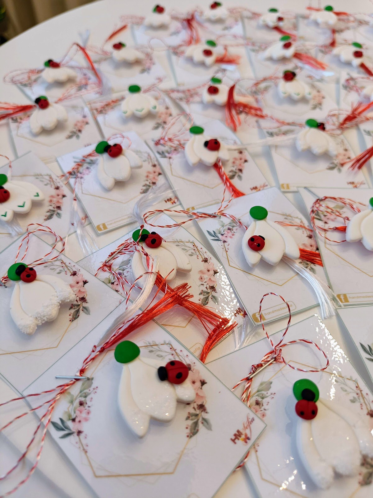 Mărțișor handmade cu ghiocei