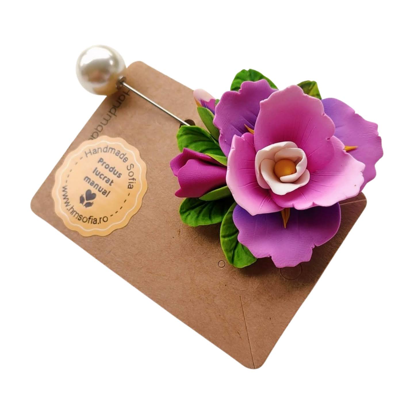 Martisor pentru doamna invatatoare - model floral deosebit