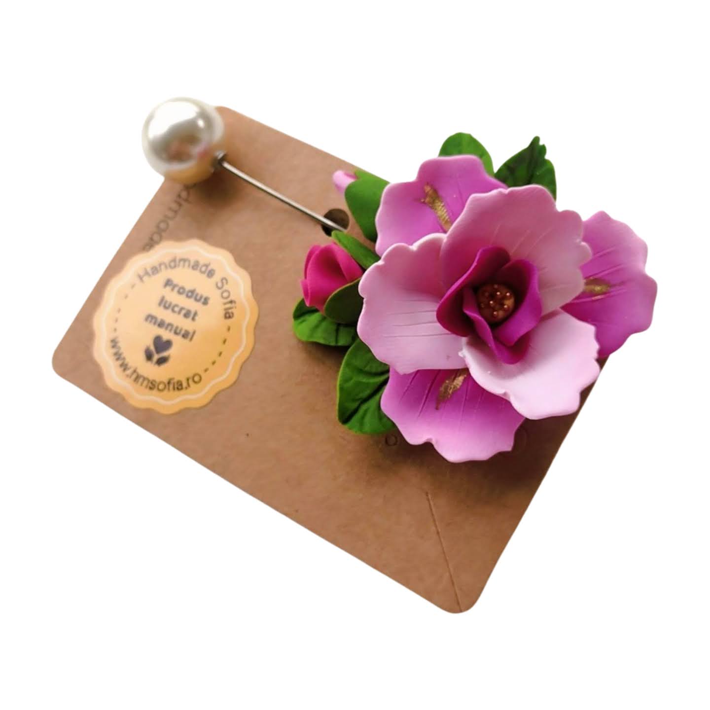 Martisor pentru doamna invatatoare - model floral deosebit
