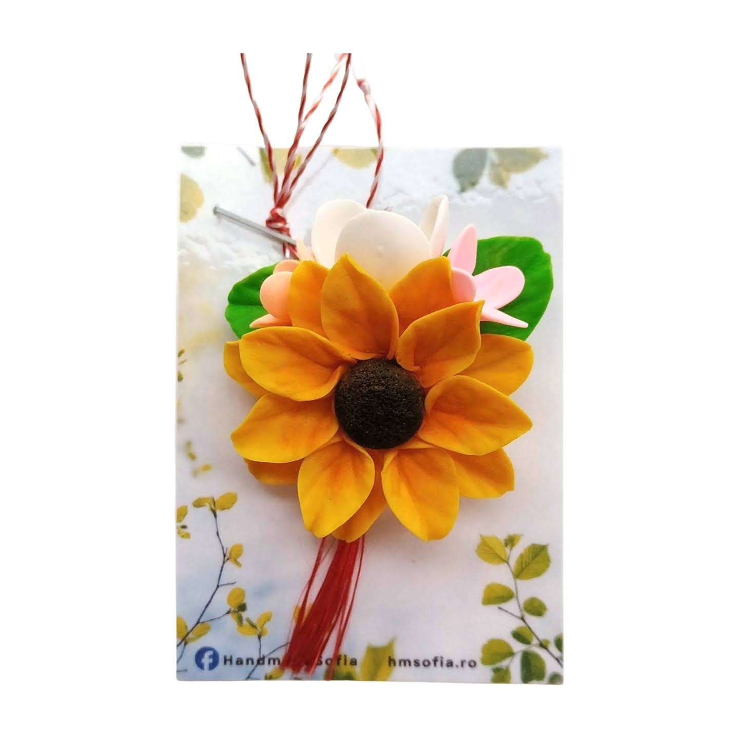 Brosa cu floarea soarelui -  handmade