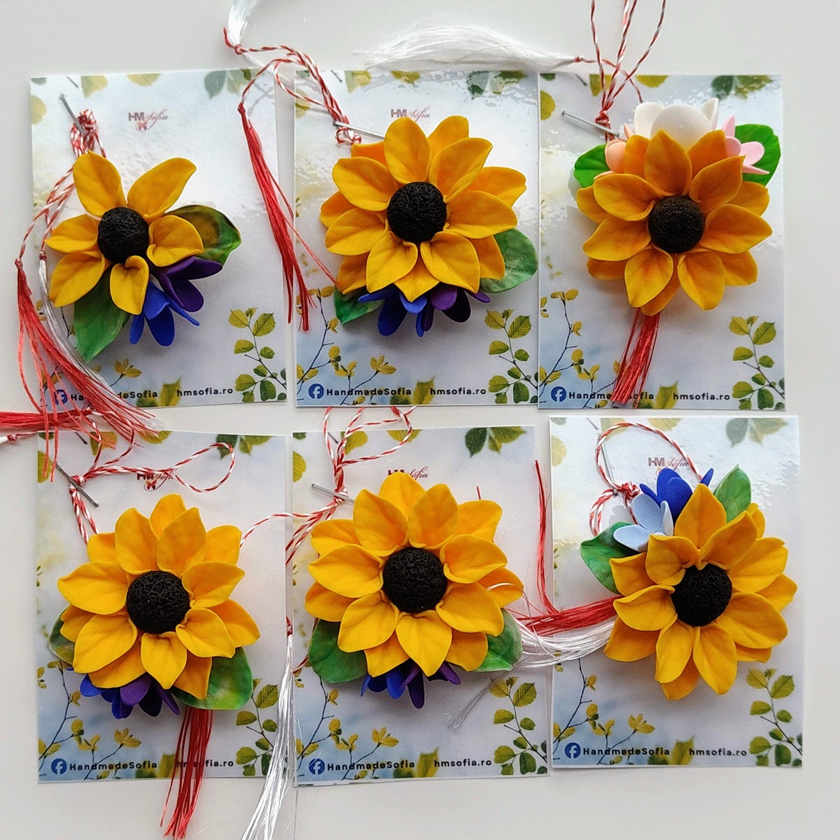 Brosa cu floarea soarelui -  handmade