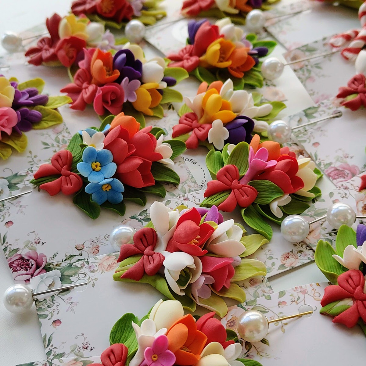 Brose elegante, multicolore - Branduse