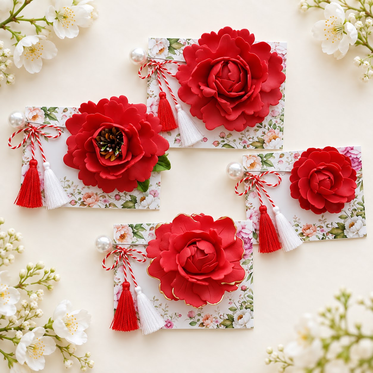 Martisor cu traditie - floare de bujor