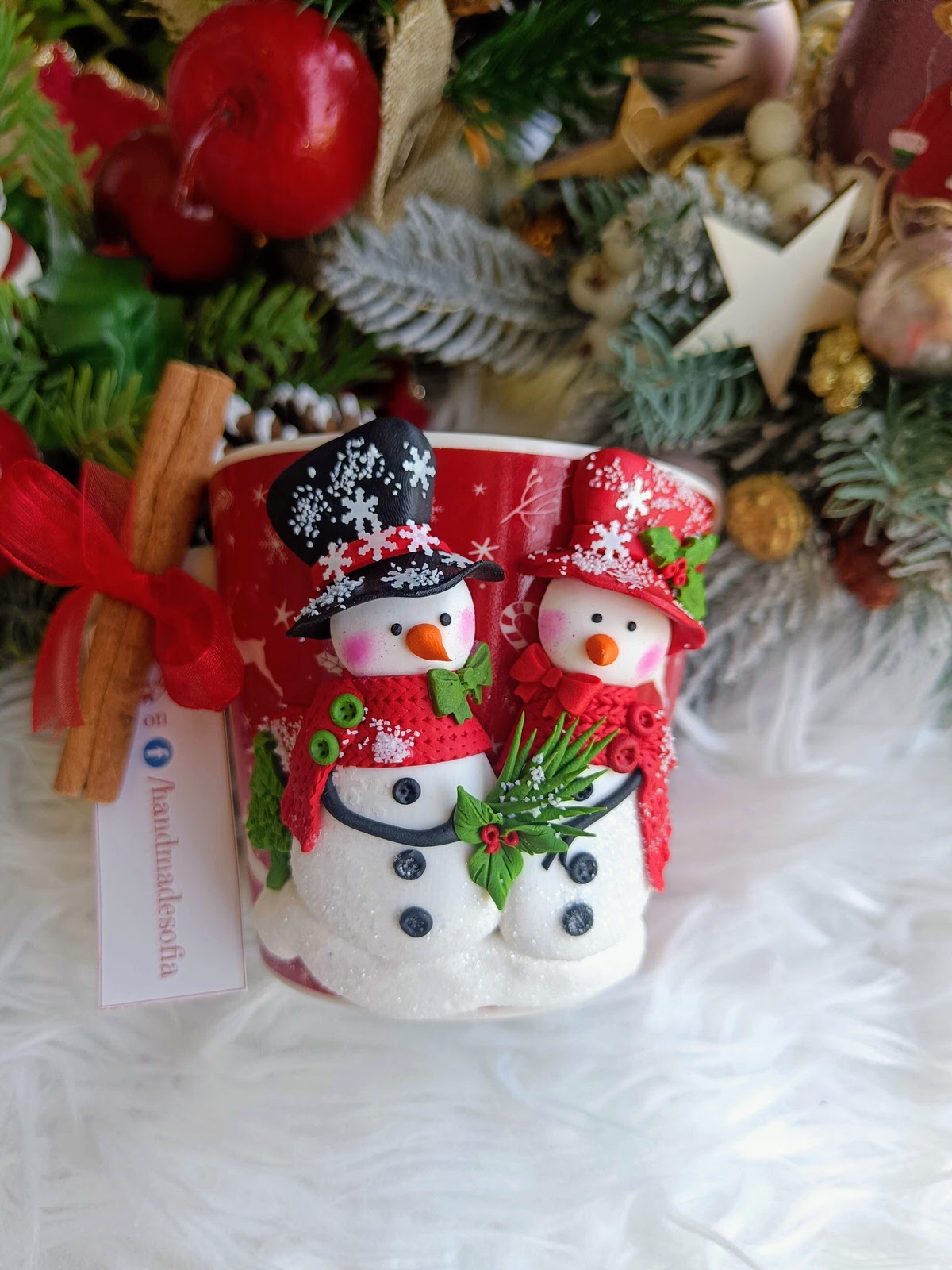 Cadou de Crăciun pentru familie| Set 2 căni de Crăciun