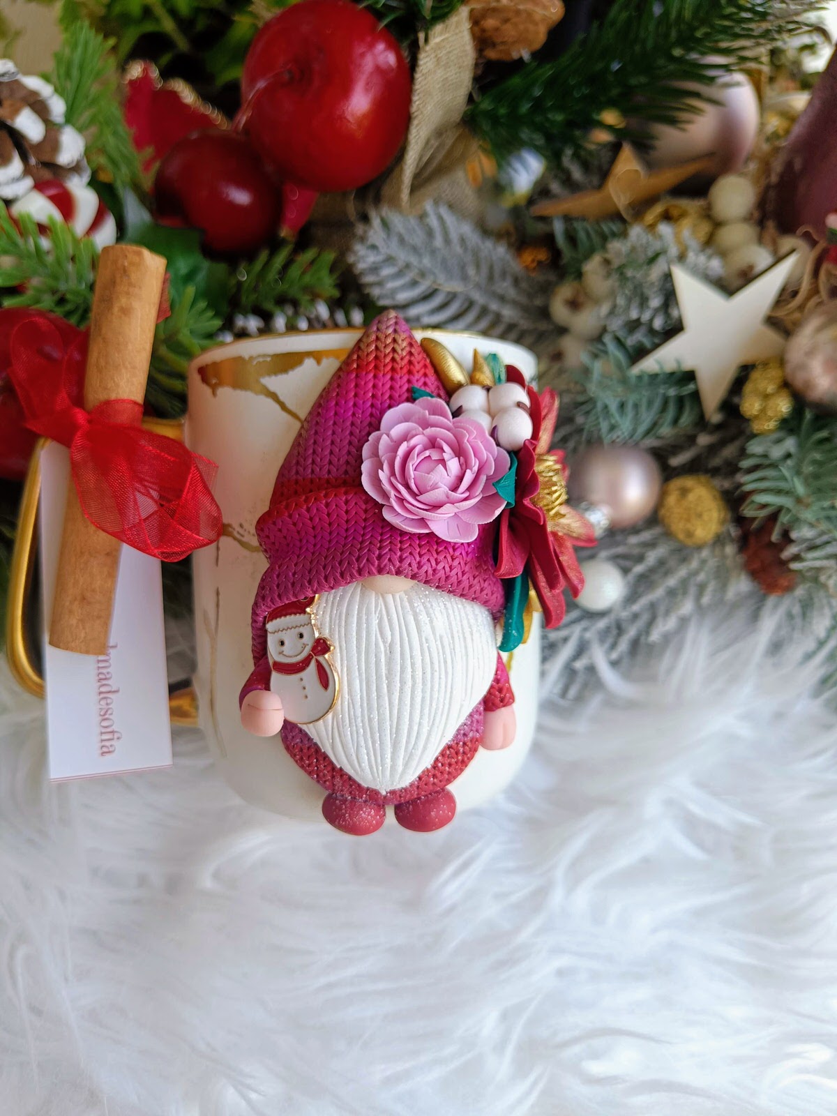 Cană - Gnomul cu flori