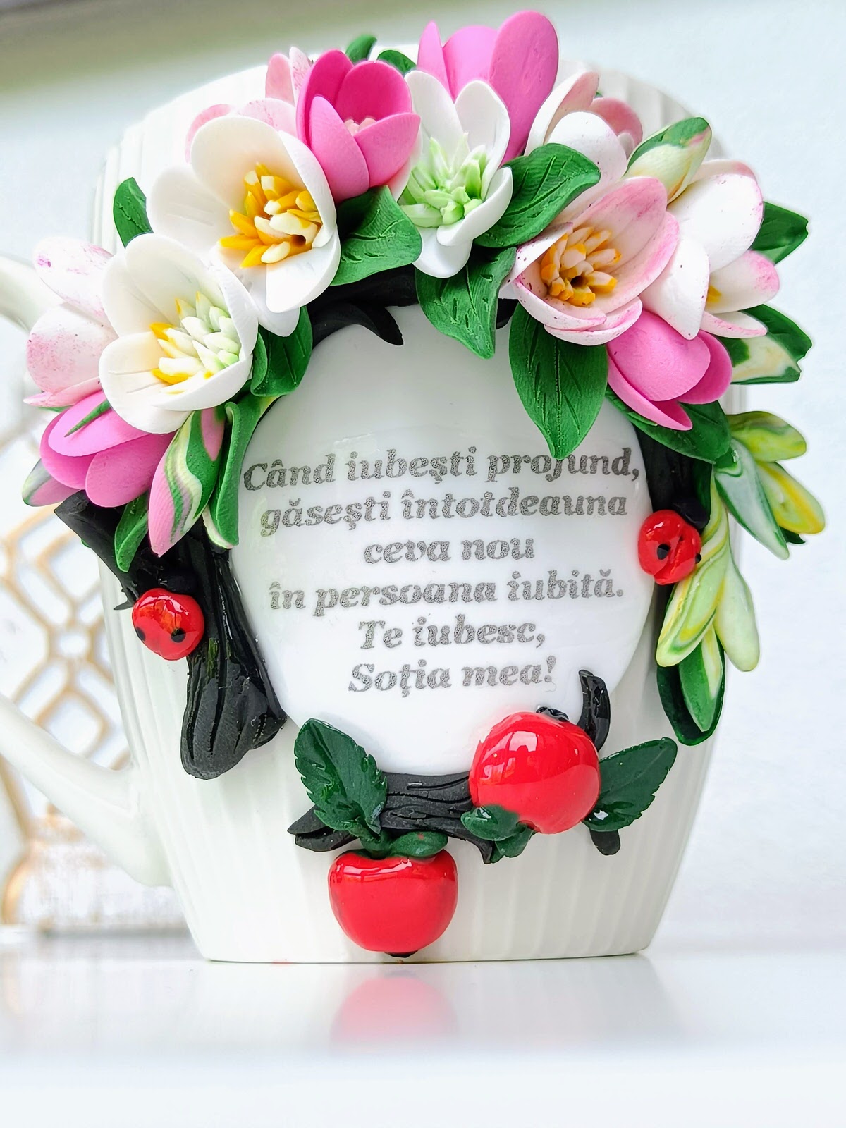 Cadou pentru sotie: cana personalizata cu mesaj