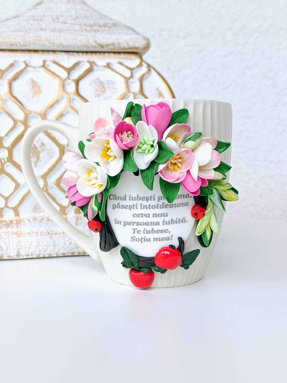 Cadou pentru sotie: cana personalizata cu mesaj