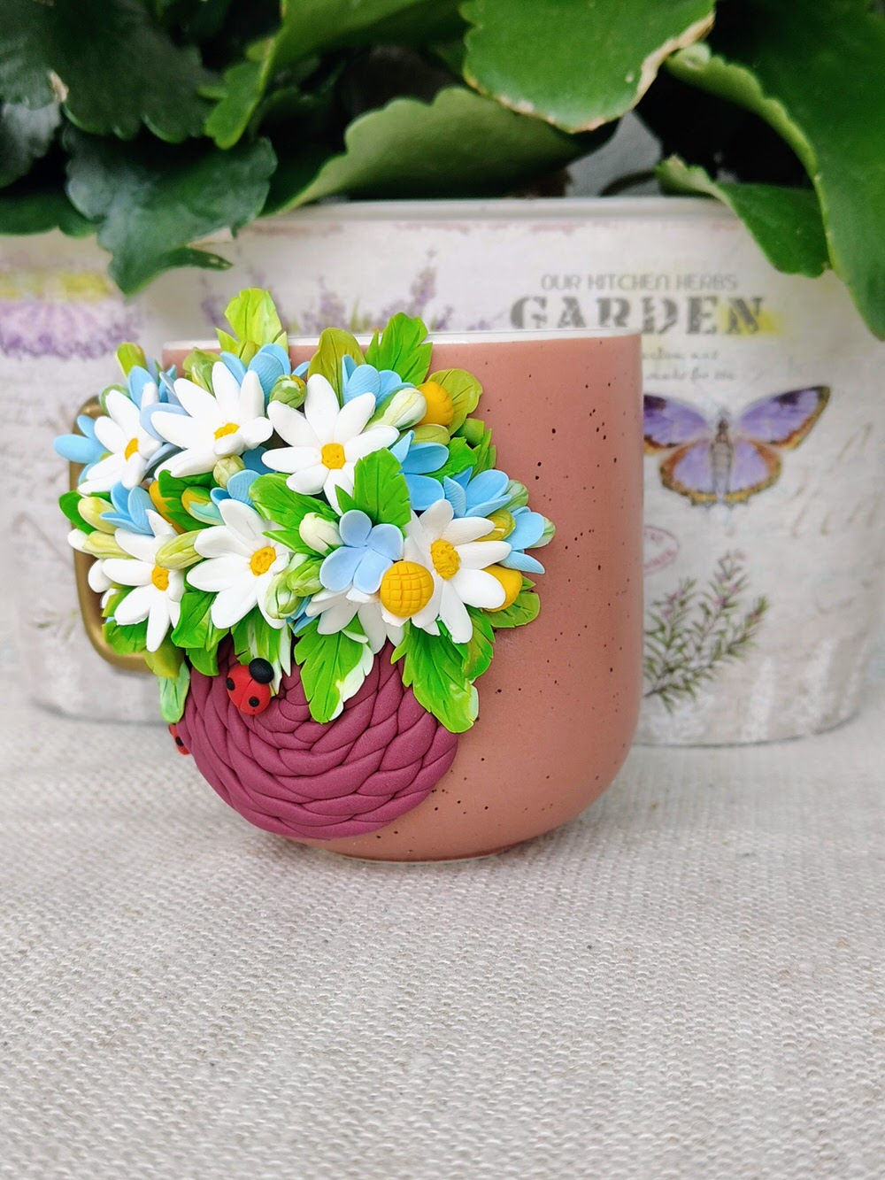 Cană personalizată 3D - buchet de margarete