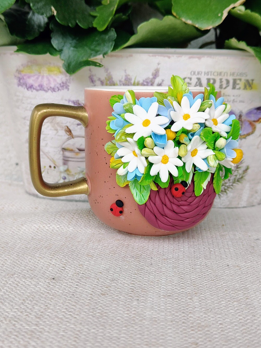 Cană personalizată 3D - buchet de margarete