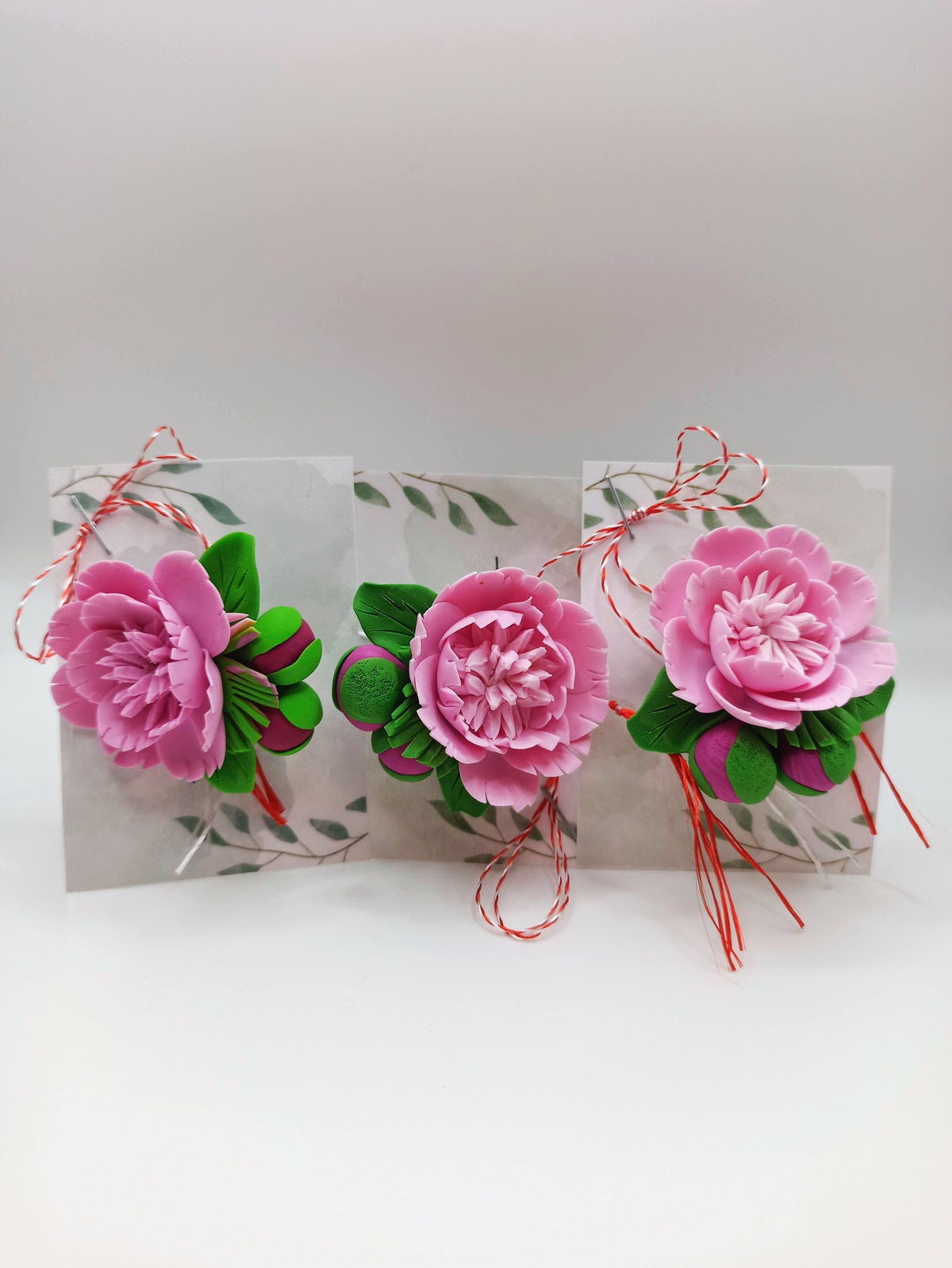 Martisor | brosa handmade - floare de bujor
