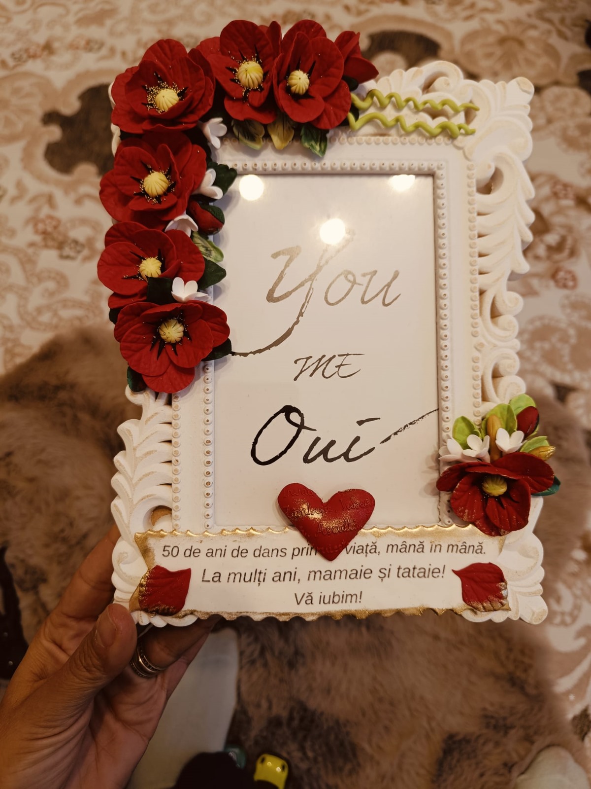 Cadou aniversare casatorie: rama foto personalizata