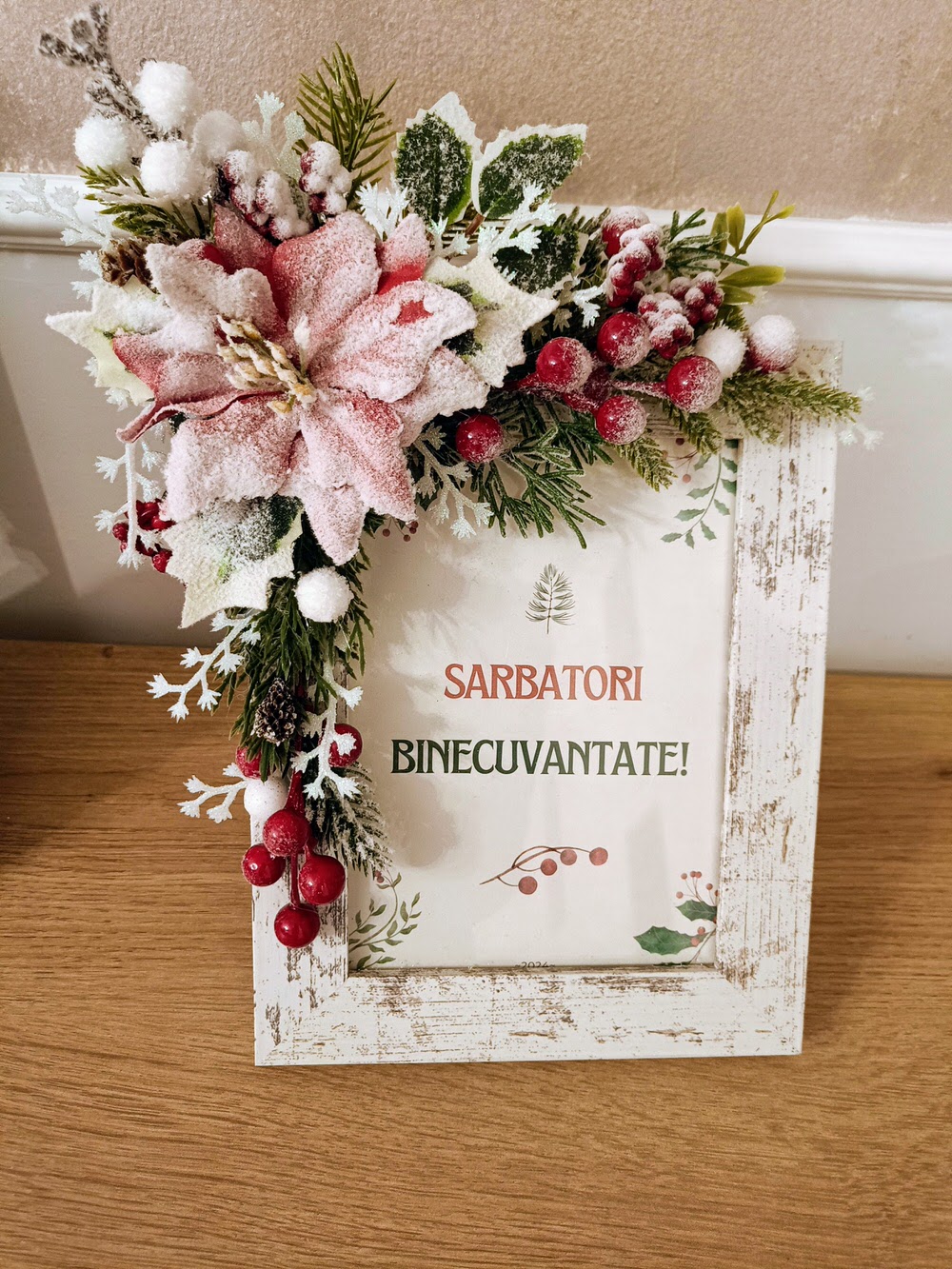 Cadou Crăciun pentru bunici - Ramă cu fotografie sau mesaj personalizate