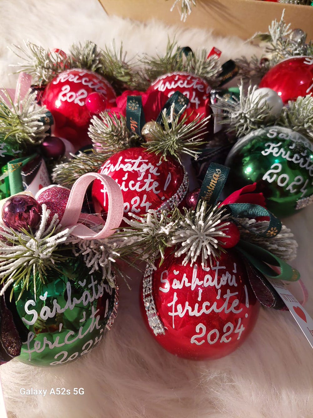 Globulete personalizate cu mesaj de Craciun (1 buc)