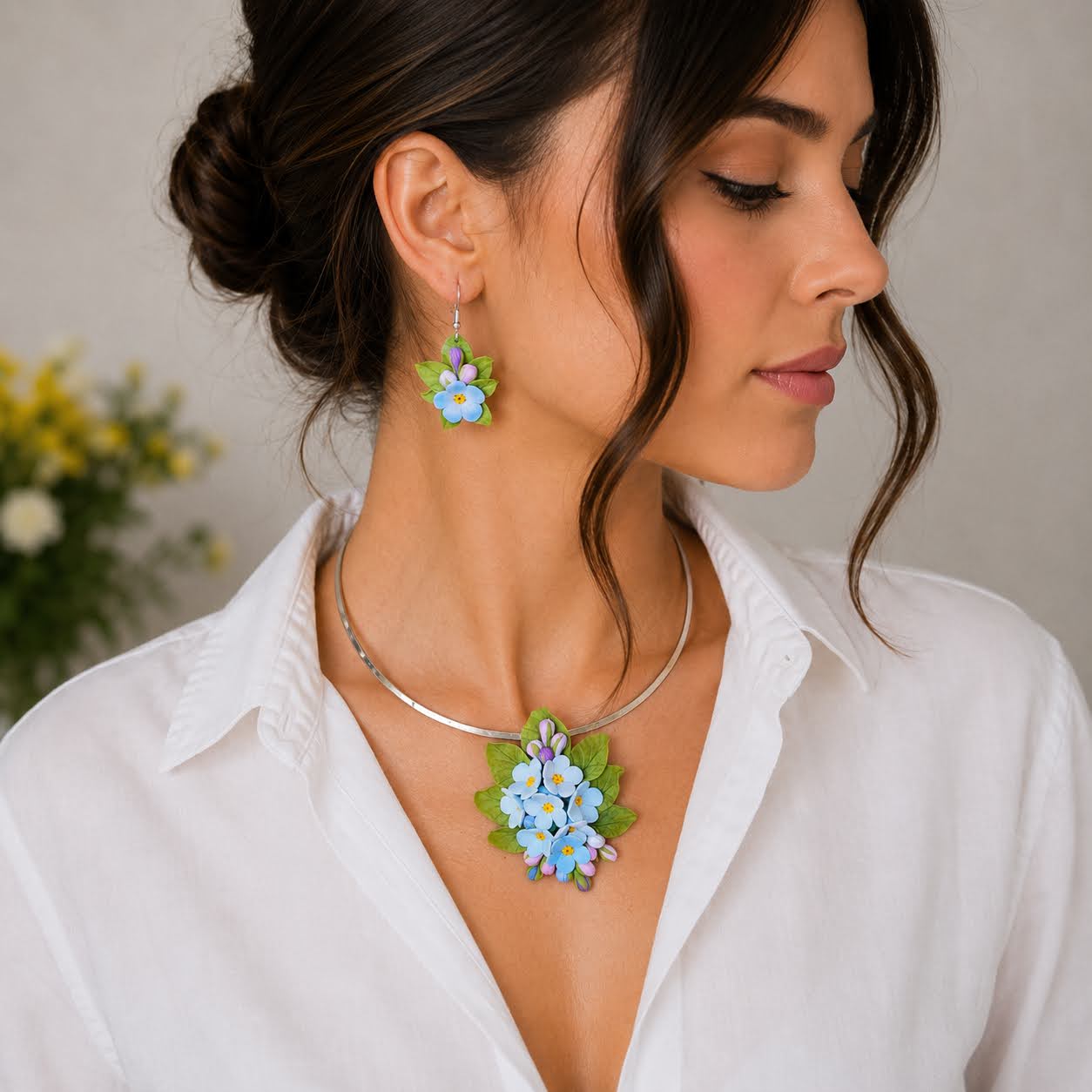 Set Bijuterii Handmade – Albastrul cerului Set Bijuterii Handmade – Albastrul cerului