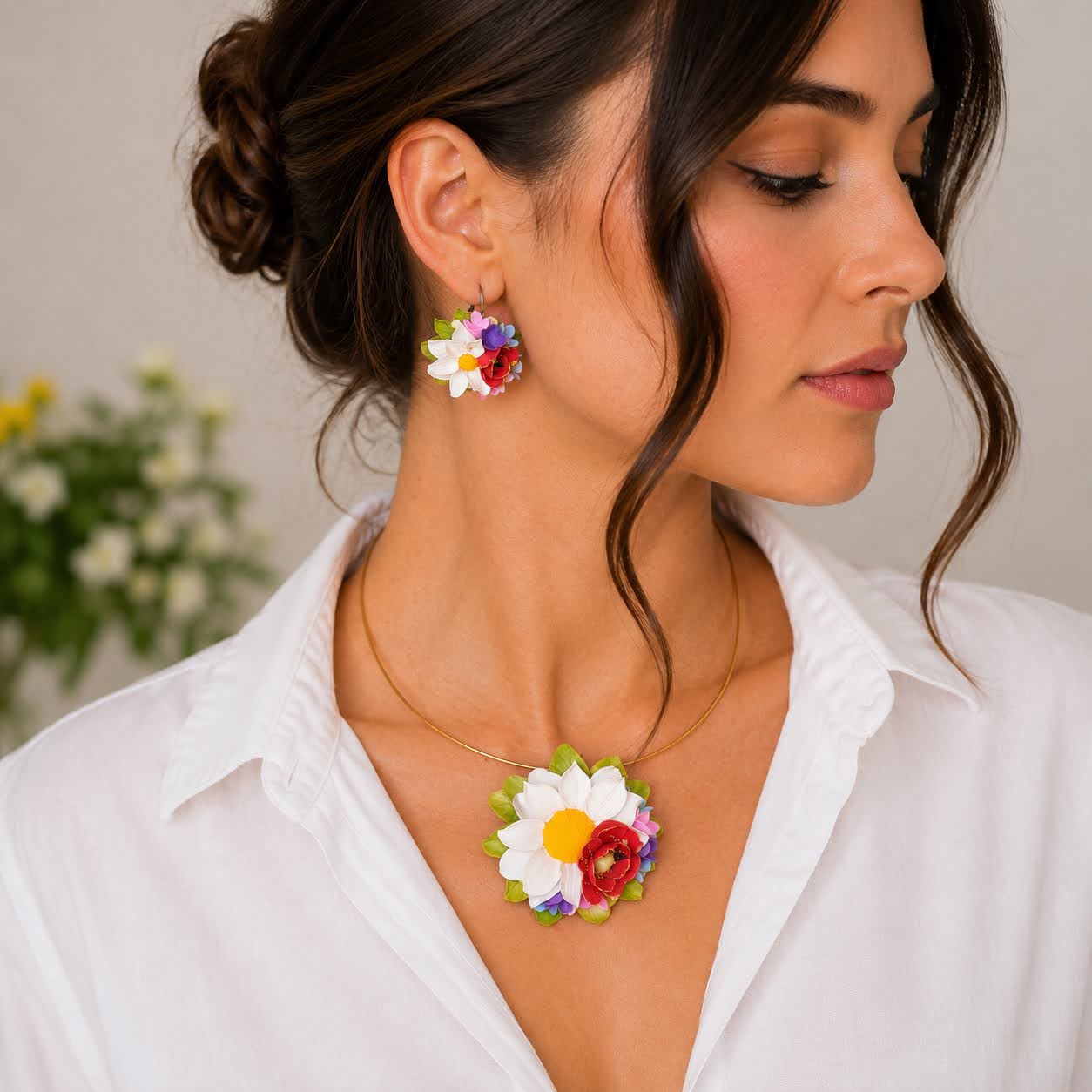 Set Bijuterii Handmade – Flori de Vara Set Bijuterii Handmade – Flori de Vara