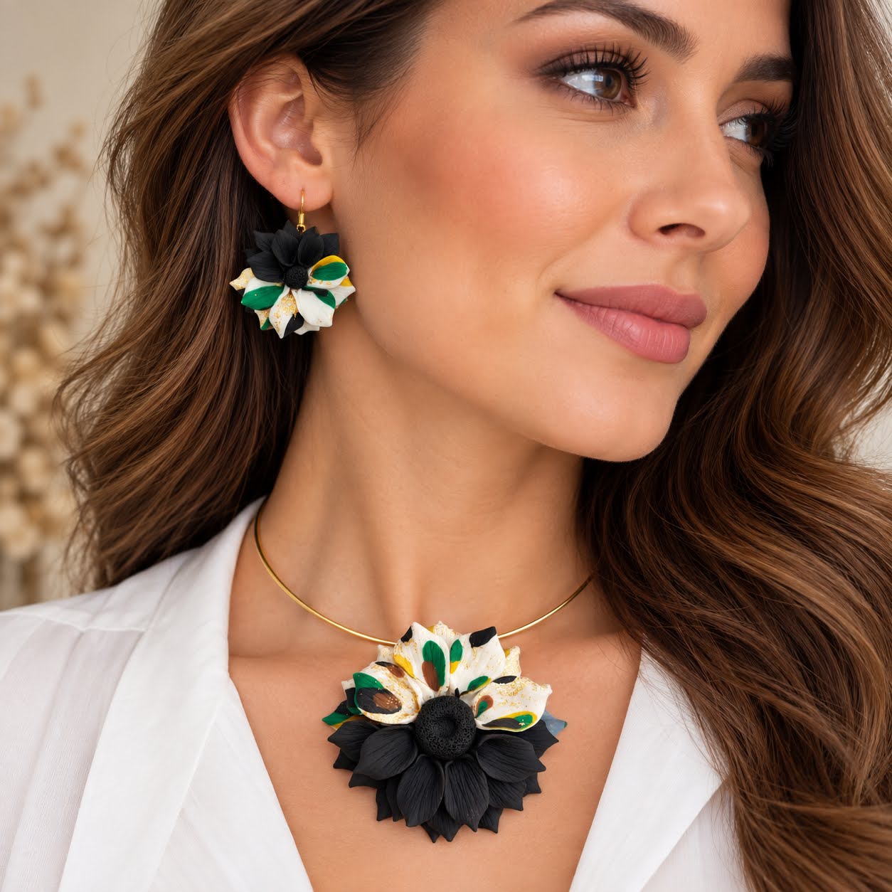 Set handmade pandantiv și cercei verde smarald Set handmade pandantiv și cercei verde smarald